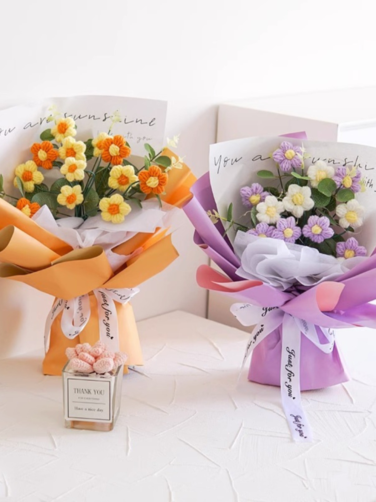 2024 nuevo día del maestro girasol de alta calidad tejido a mano ramo de flores regalos de cumpleaños para chicas maestros prácticos para hombres