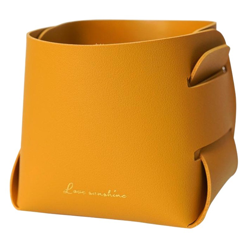 Nórdico PVC bandeja de almacenamiento pasillo clave de cuero caja de almacenamiento de cosméticos de escritorio de control remoto misceláneas cesta de almacenamiento