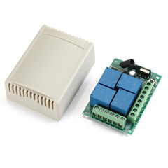 DC12V4-channel wireless remote control relay switch rolling shutter sliding door telescopic door garage door water pump switch RF43