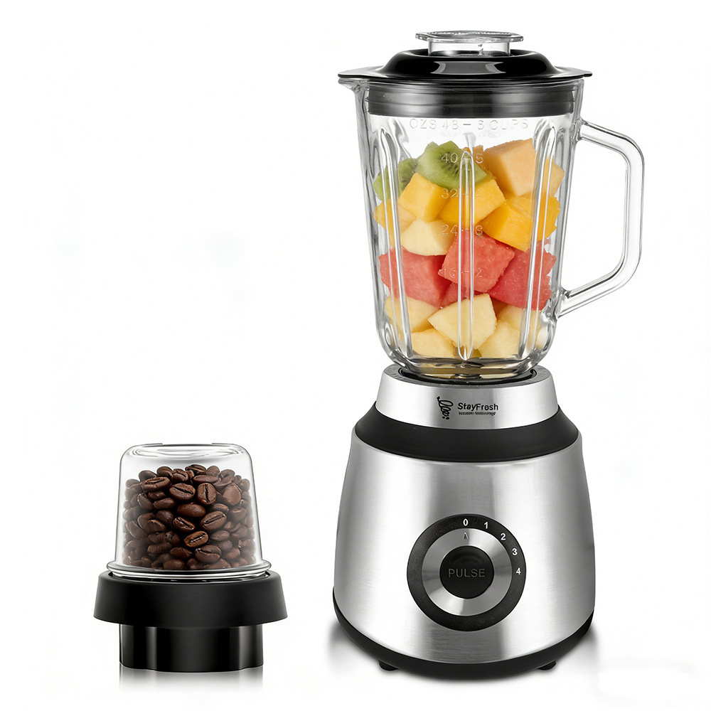 Cross-border Stainless Steel Glass Blender RAF Juicer Dual Cup Multifunctional Food Processor Baby Food Grinder Household