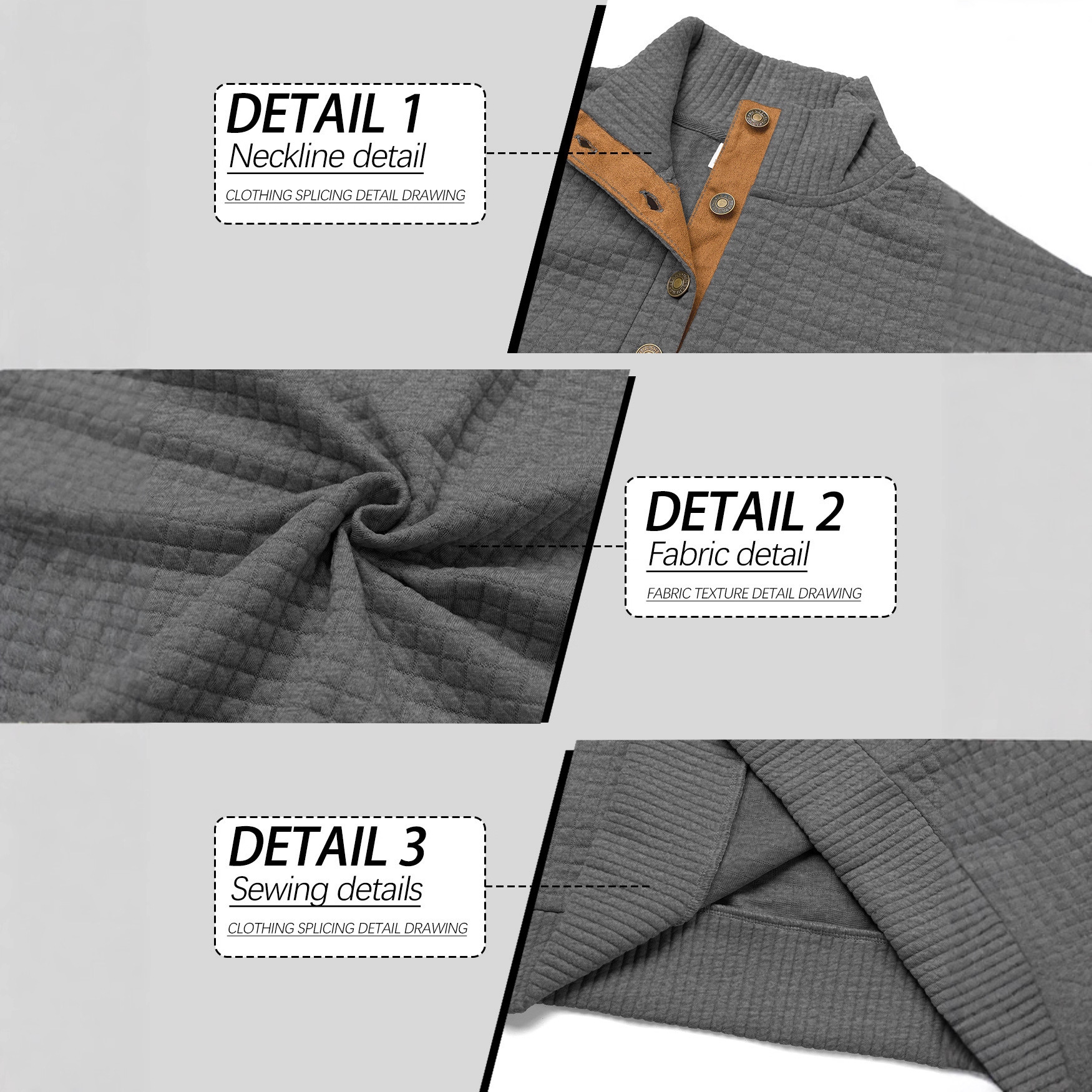 Chaqueta de manga larga con cuello de solapa y estampado a cuadros pequeño, estilo casual de primavera y otoño para hombre, sudadera informal para exteriores.
