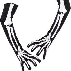 Halloween Skeleton Bone Glove Long Ghost Glove Holloween Cosplay Performance Costume Bone