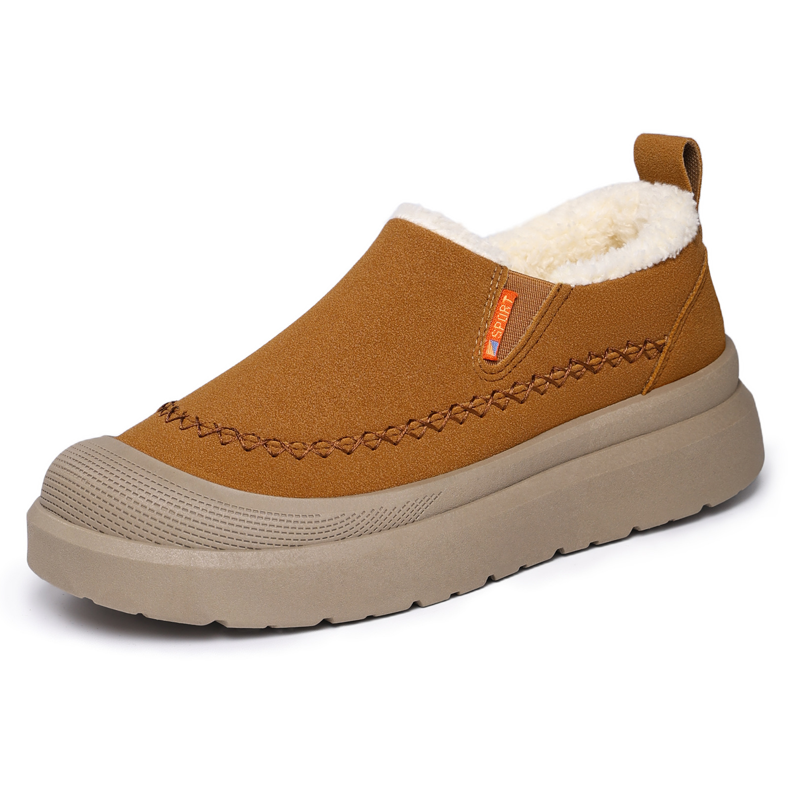 Nuevo invierno de terciopelo grueso calentamiento zapatos de mujer con suela suave y poco profunda, botas de nieve de tamaño grande cómodas y casuales para mujeres