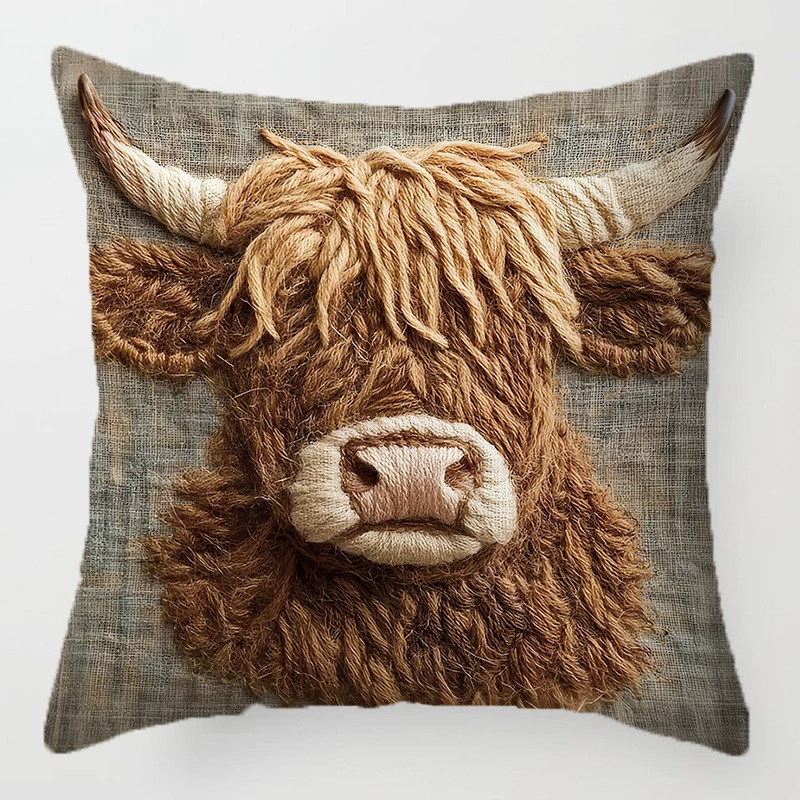 Pillow, plush pillowcase, cute sofa with animals, (Cross-border trading)