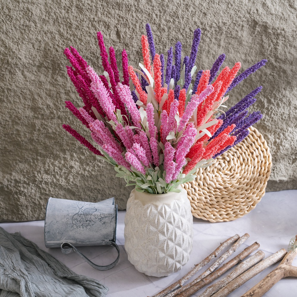 PE Foam Lavender 12 Heads Provence Flower Wedding Supplies Artificial Flower Decoration Simulated Flower Wholesale MW09903