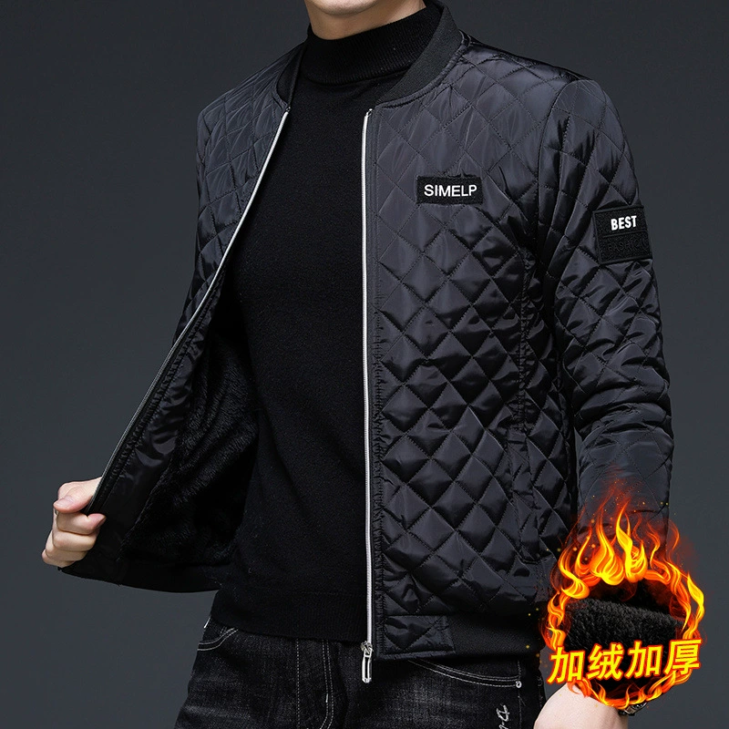 Demi-season spring men's fleece down jacket with down