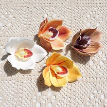 仿真花3D打印硅胶棉蕙兰花头 网红伴手礼头饰服饰装饰精致婚礼diy