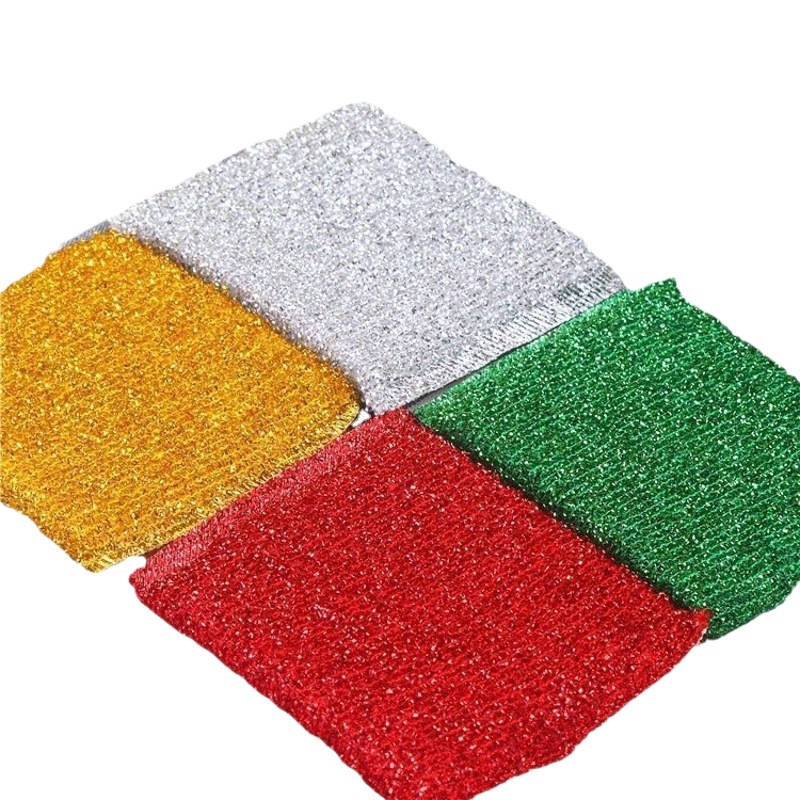 Fábrica al por mayor de oro de cuatro colores cebolla paño de lavado rey de seda de oro lavavajillas esponja de la cocina de limpieza de dos yuanes tienda de comercio exterior