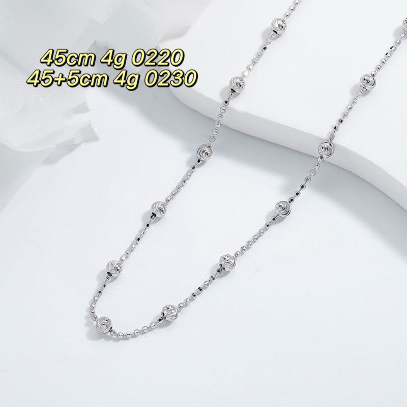 银佳银饰 足银999 车花月牙珠项链  时尚潮流 精品现货一件代发|undefined
