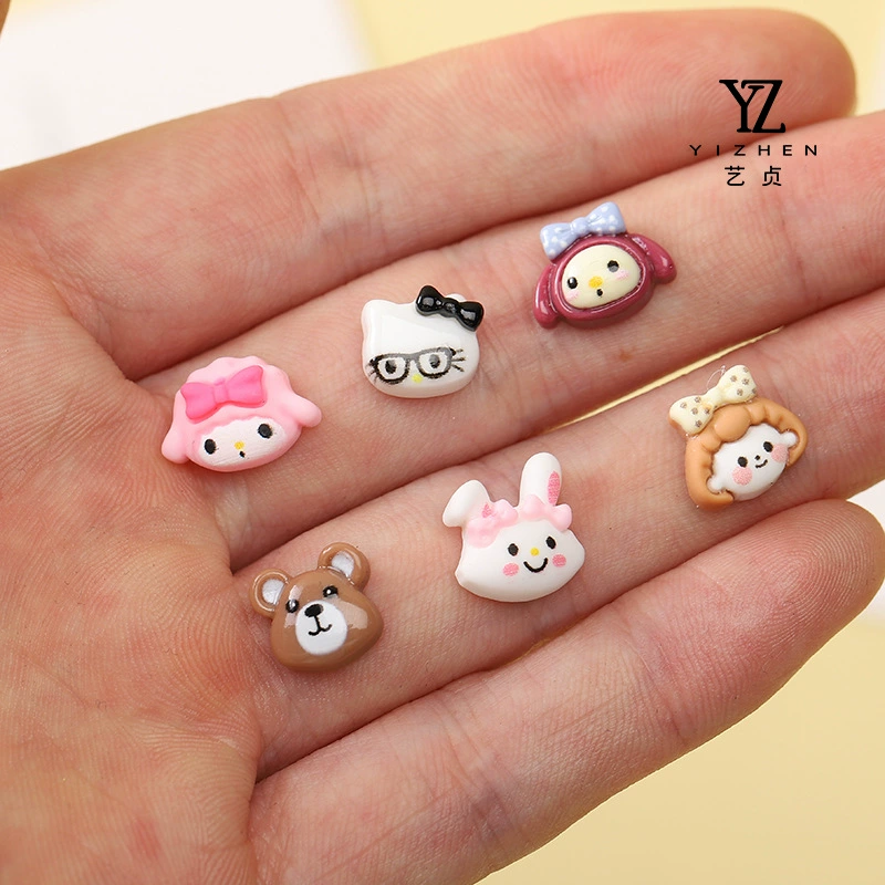 Small cartoon nail decoration, phone case, materials set, DIY