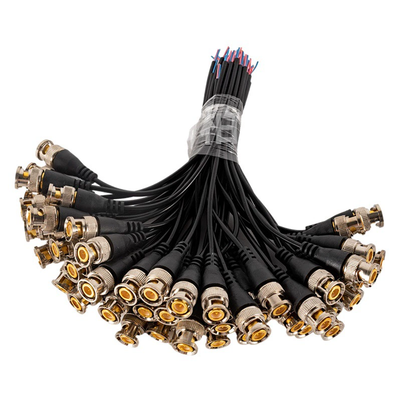 Кабель BNC для внутренней видеосвязи, золотистый, проводной, черный, для передачи сигнала камеры, для подключения к коммутатору