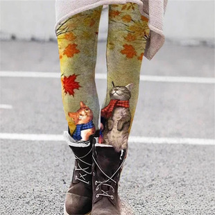 2022 New European and American Cross-border Foreign Trade New Amazon AliExpress WISH Pants Casual Slim Leggings