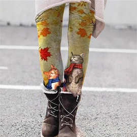 2022新欧美跨境外贸新款 亚马逊速卖通 WISH长裤休闲显瘦打底裤