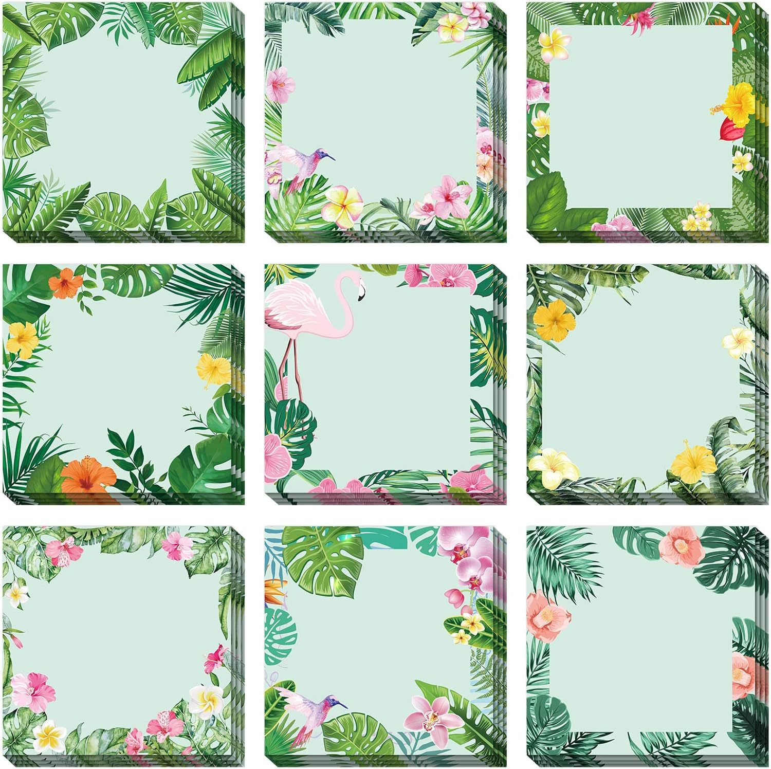 국경 간 열대 야자 잎 스티커 메모 여름 테마 메모 학생 창의적 계획 스티커 메모 사무용품