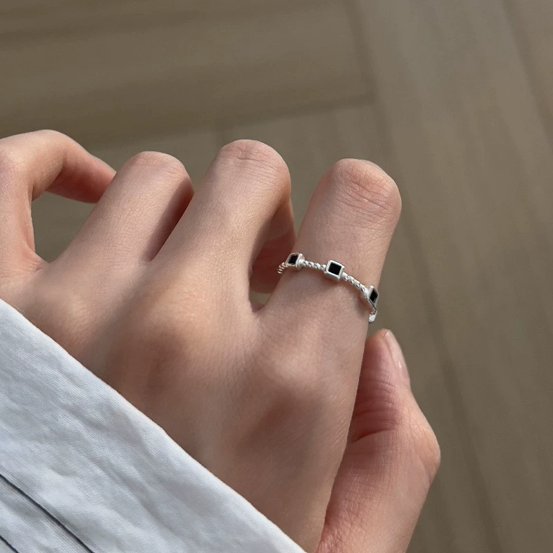 Accessory, nail decoration, small design ring, elastic strap, high-quality style, simple and elegant design