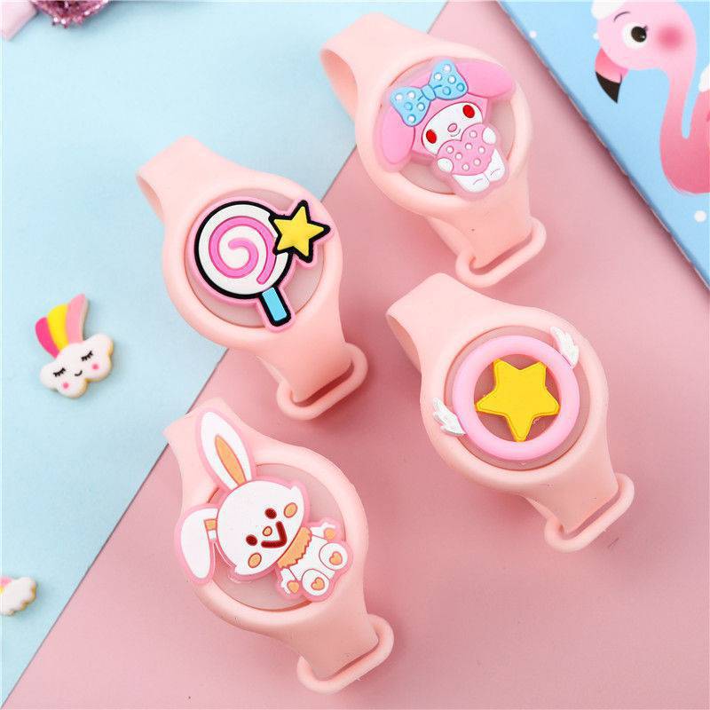 New Plant Essential Oil Baby Mosquito Repellent Bracelet Cartoon Flash Mosquito Repellent Watch Outdoor Anti-mosquito Bracelet for Pregnant Women and Children
