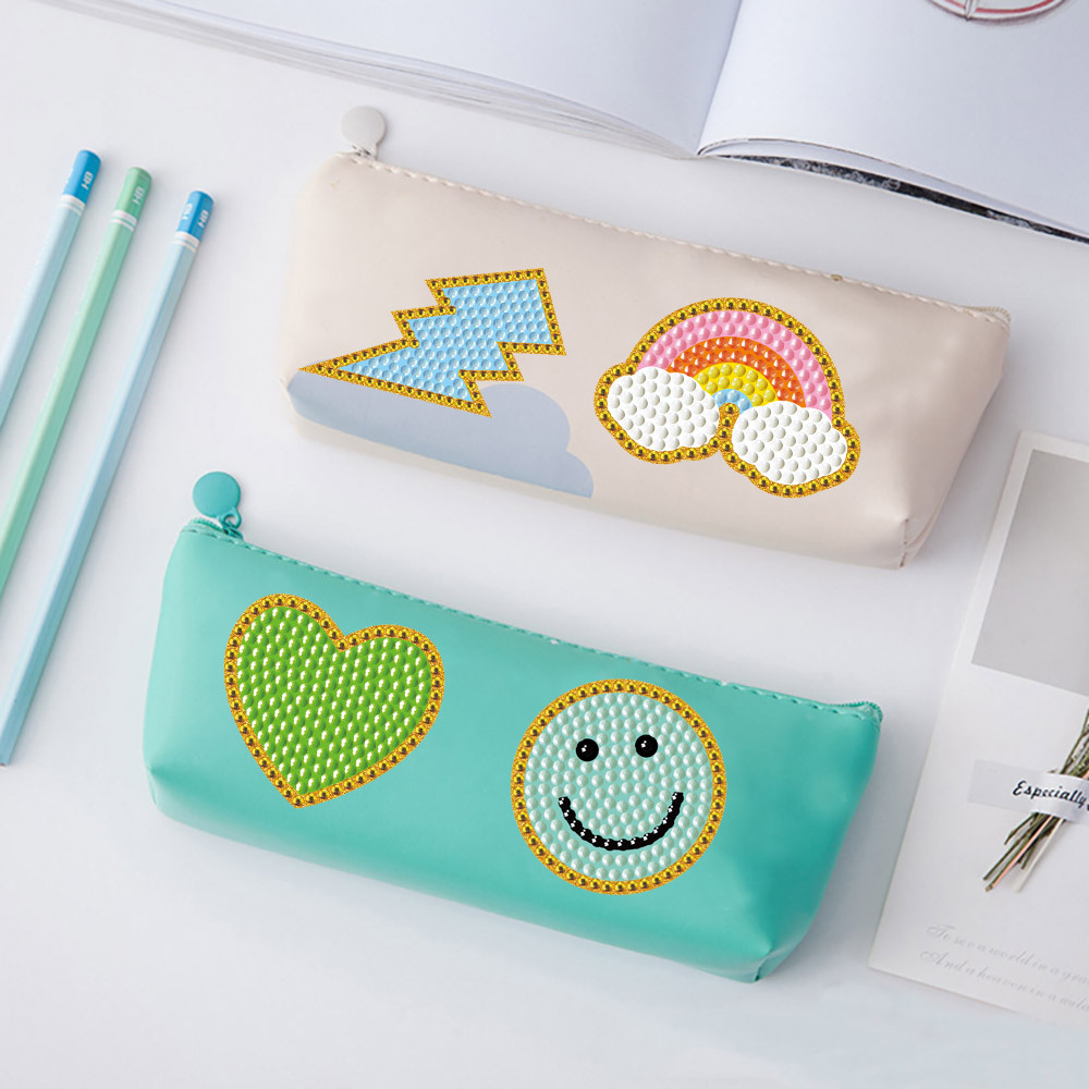 Venta caliente de dibujos animados cara amarilla emoji diamante pintura libre pegatinas DIY Pegatinas de pared niños hechos a mano pegatinas decorativas diamante redondo