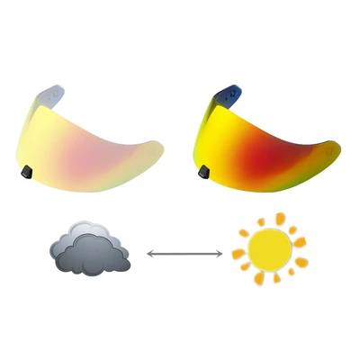 Dəbilqə (Kaska) aksesuarları: Lens Electroplated Sun Protection Day - r420-aurora-red-to-dark-red