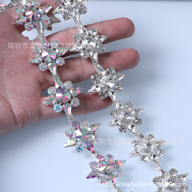 New diy fancy diamond chain dance suit waist chain hand sewing rhinestone decoration wedding accessories hair accessories material accessories New diy fancy diamond chain dance suit waist chain hand sewing rhinestone decoration wedding accessories hair accessories material accessories