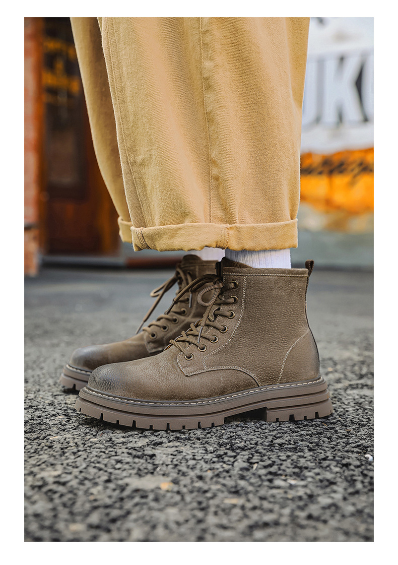 Martin Herren Desert Boots Gelb Englisches Design Arbeitsstiefel_voghion.com