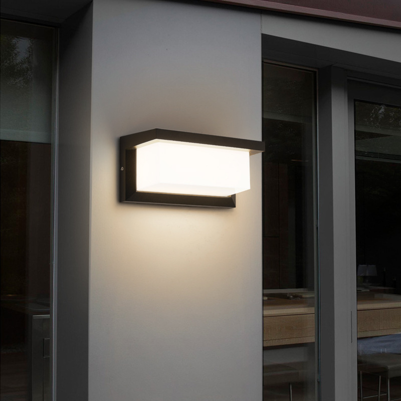 Modern Simple Outdoor Waterproof and Moisture-proof Wall Lamp Balcony Stairs Outdoor Courtyard Door Super Bright Wall Induction Lamp