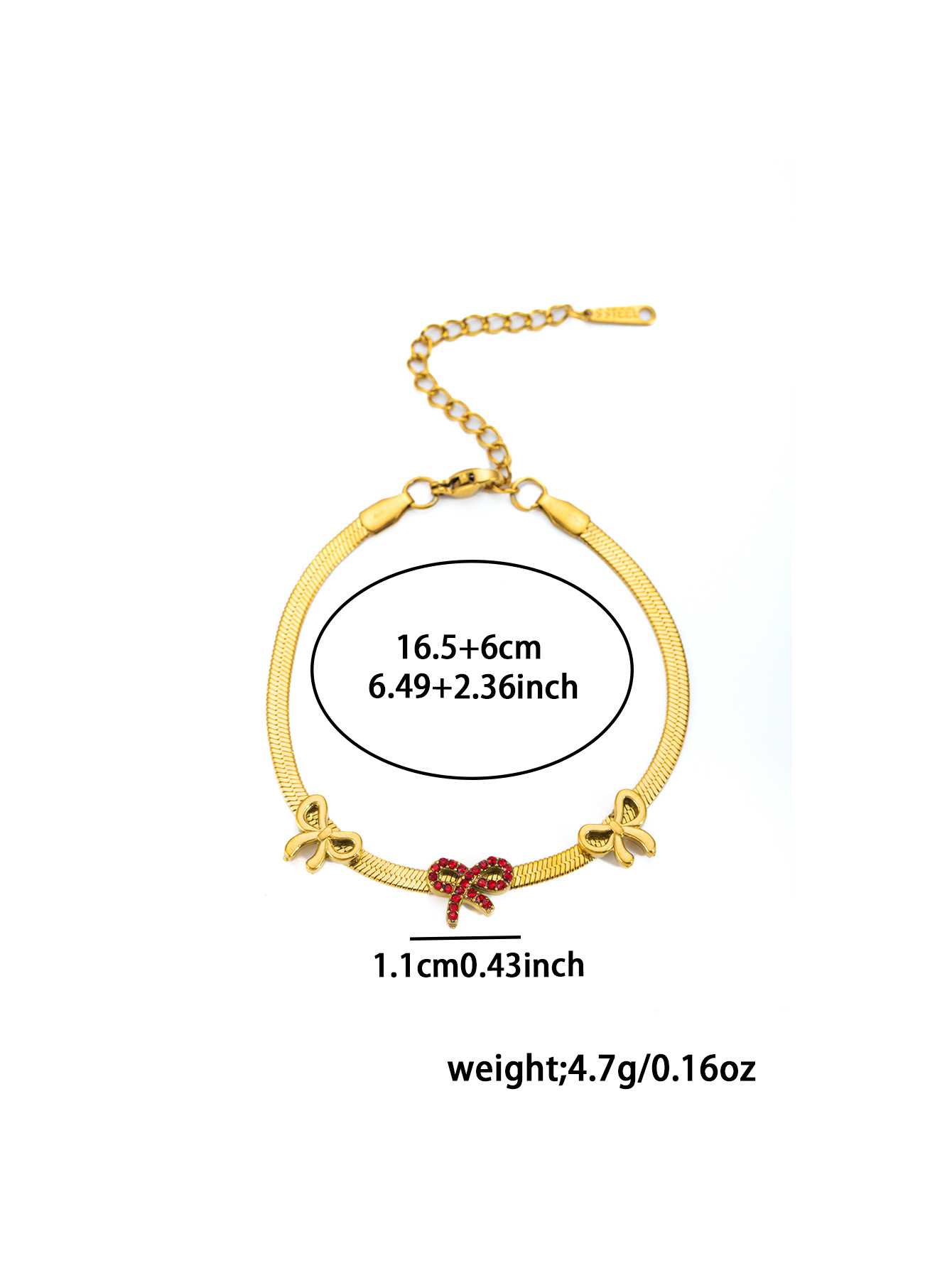 8g Weight Electroplated Gold Plating Process 18K Real Gold Plated Plating Material 201 Stainless Steel Pendant Material Bracelets Classification 201 Stainless Steel Chain Material snake chain Chain Type 1 Piece Quantity Holiday, Banquet, Selfie Occasion 201 Stainless Steel Material Bow Knot Pattern Women's Gender Casual, Elegant, Lady Style Plating Craft Casual Elegant Lady Bow Knot Titanium Steel Snake Chain Bracelets In Bulk 5