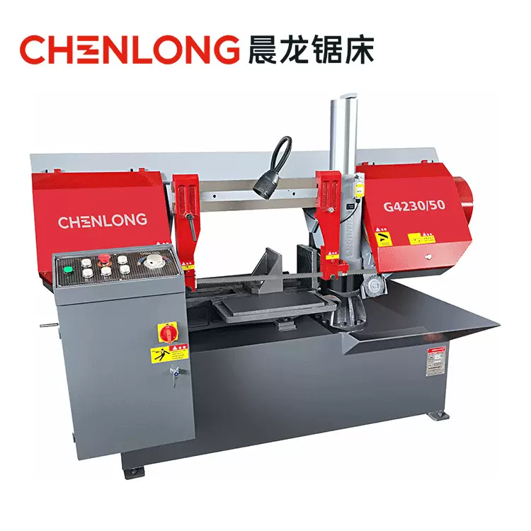 晨龙锯床 G4230/50金属卧式带锯床 锯口窄节能省料带锯床手动液压