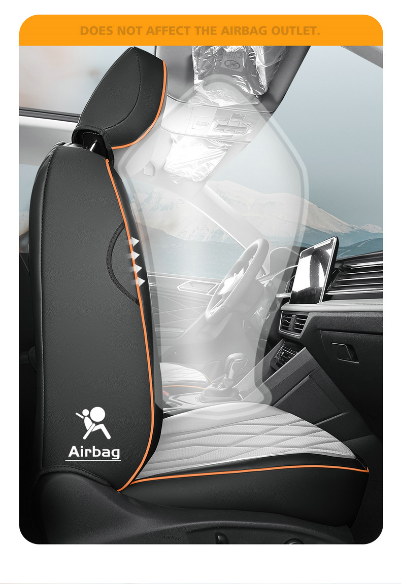 2023 Volkswagen Tiguan L Special Seat Cover All Seasons Universal Full Surrounding Seat Cover Breathable Leather Car Cushion Cover