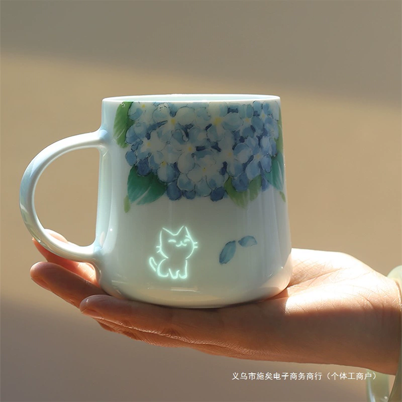 Кружка для кота Jingdezhen Подарок на день рождения Керамическая кружка для напитков Домашняя чашка высокого качества