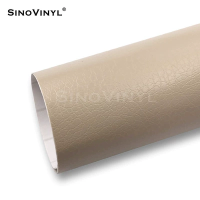Back Film Sticker, Heat Insulation, Automotive Film - 15228-m-beige-leather-pattern