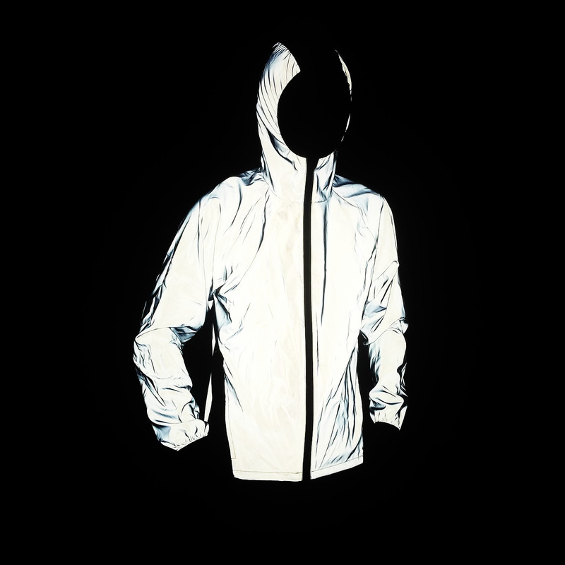 New Outdoor Sports Running Mesh Stitching Reflective Jacket European and American Men's Loose Breathable Cycling Jacket Top