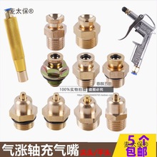 气涨轴充气嘴黄铜 气胀轴充气咀铜芯气嘴尖头平头气嘴气胀麦太保