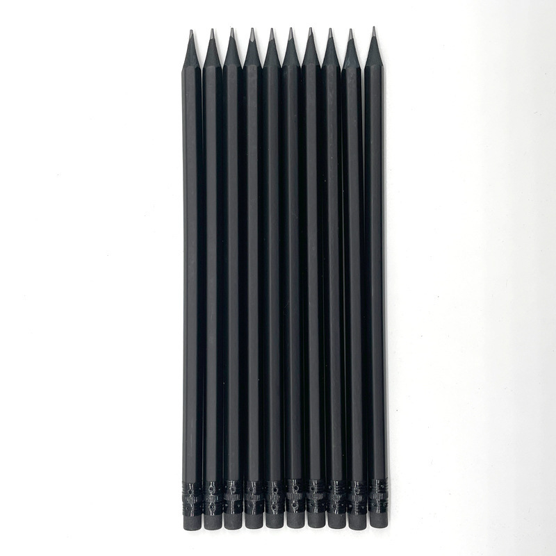 Hexagonal pencil, eraser for students, children's calligraphy, brush