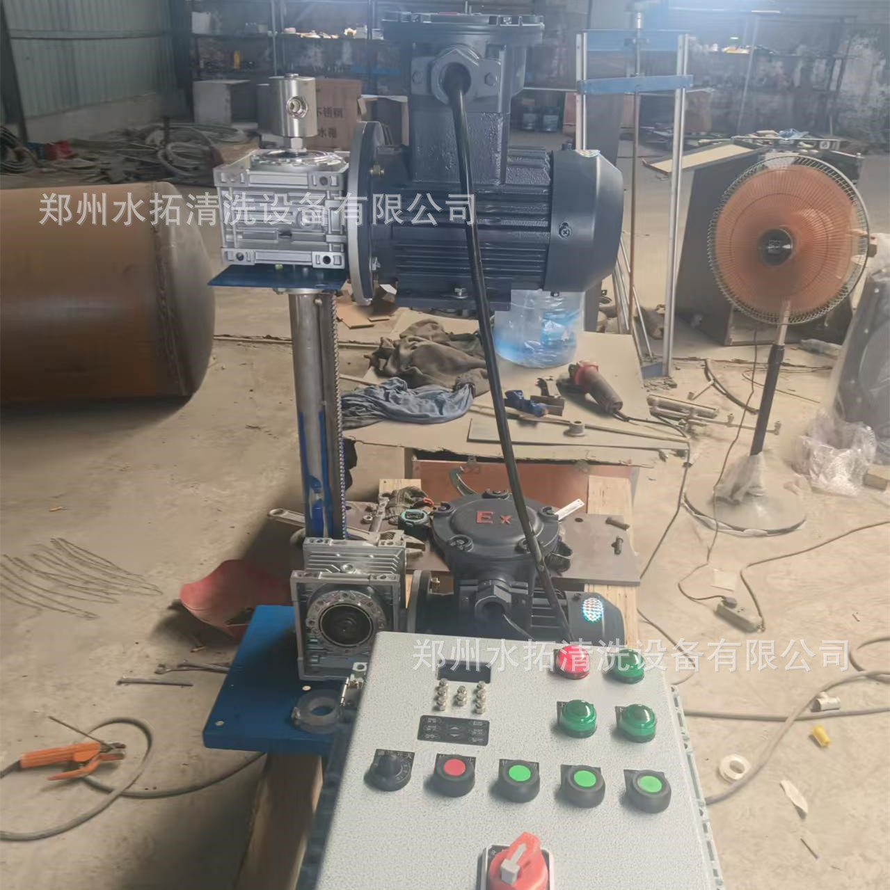 水拓工业防爆清洗喷头 电动防爆升降旋转清洗机构 内部旋转清洗喷