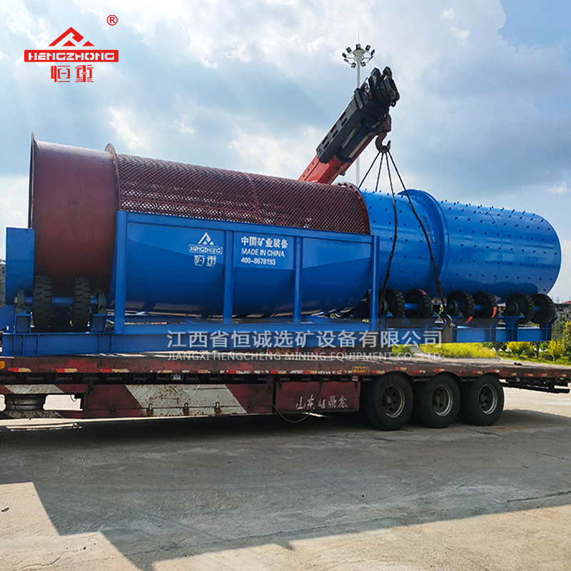 硅石石英石洗矿机摩擦式圆筒洗矿机处理50吨石英石（磨皮）清洗机