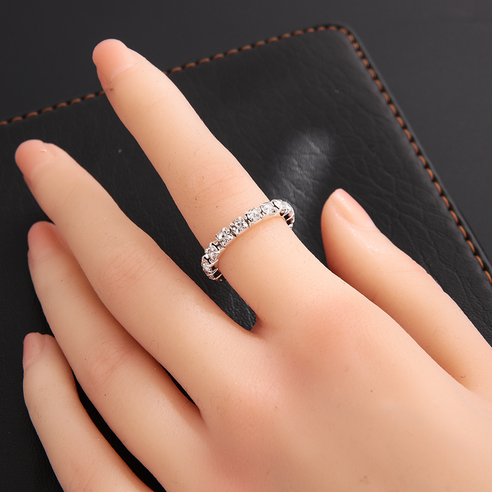 Luxury Five-row Diamond Elastic Ring For Men Designer Style_voghion.com