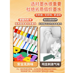 Master the Triangle Rod Acrylic Markers for Children's Art Doodle Pens Non-bleeding Waterproof Large Capacity Non-toxic Watercolor Pens