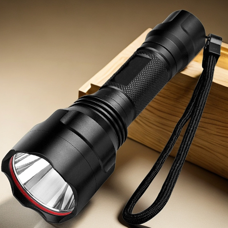 Factory direct T6 rechargeable flashlight multi-functional super bright long-range riding outdoor household waterproof LED light