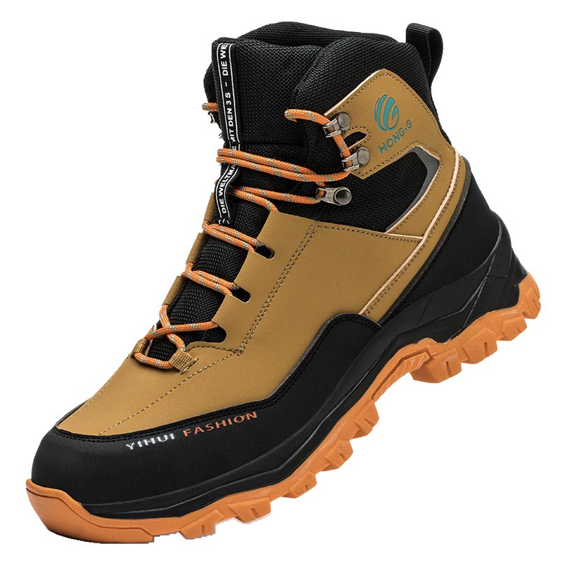 Фабричная Прямая сталь Baotou с защитой от ударов и проколов Обувь для охраны труда, резиновая подошва, износостойкая Удобная рабочая обувь для мужчин и женщин