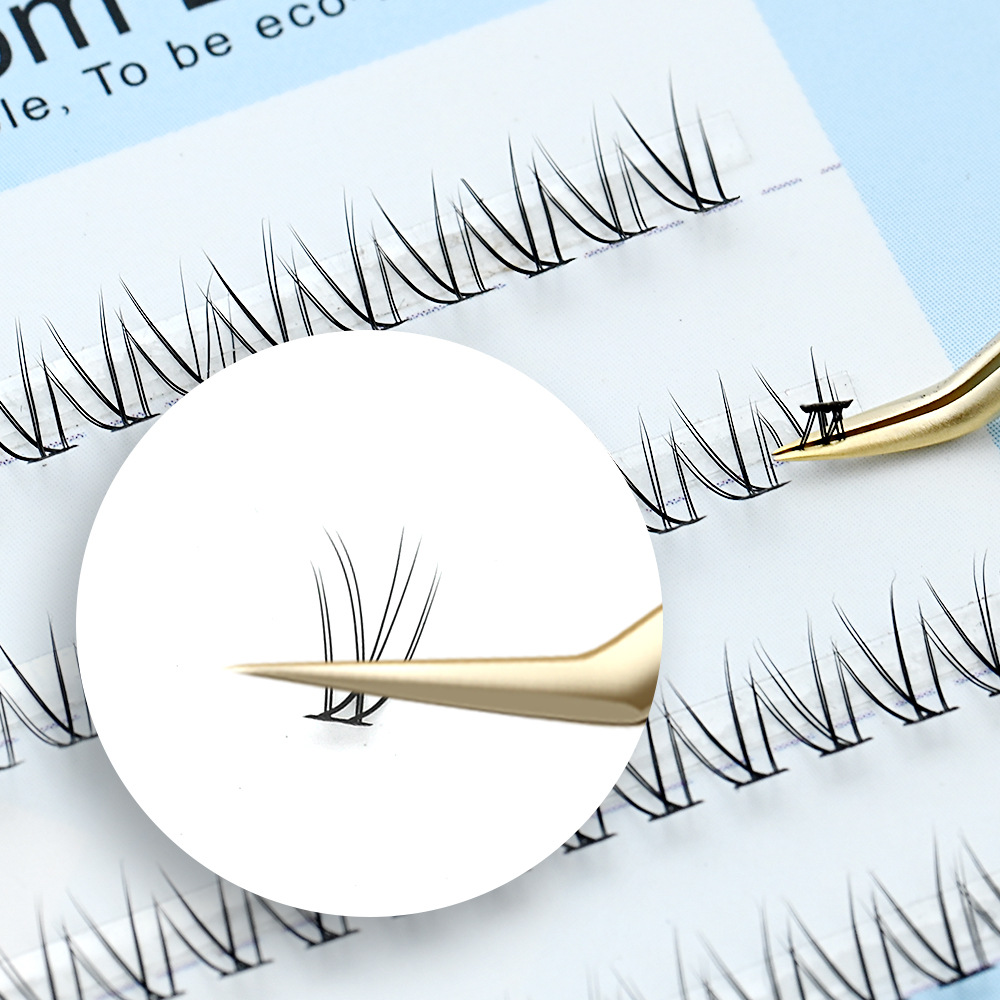 NAGARAKU segmentado cola de pez pestañas inferiores simulación sensación de aire suave auto-injerto pestañas de cabello de un solo racimo al por mayor