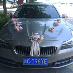 137結婚車装飾車頭花結婚用品結婚祝い主結婚車配置セット白色副車列セット