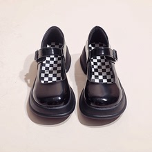 日系小皮鞋女2023春季新款英倫風黑色可愛樂福鞋復古jk制服單鞋子