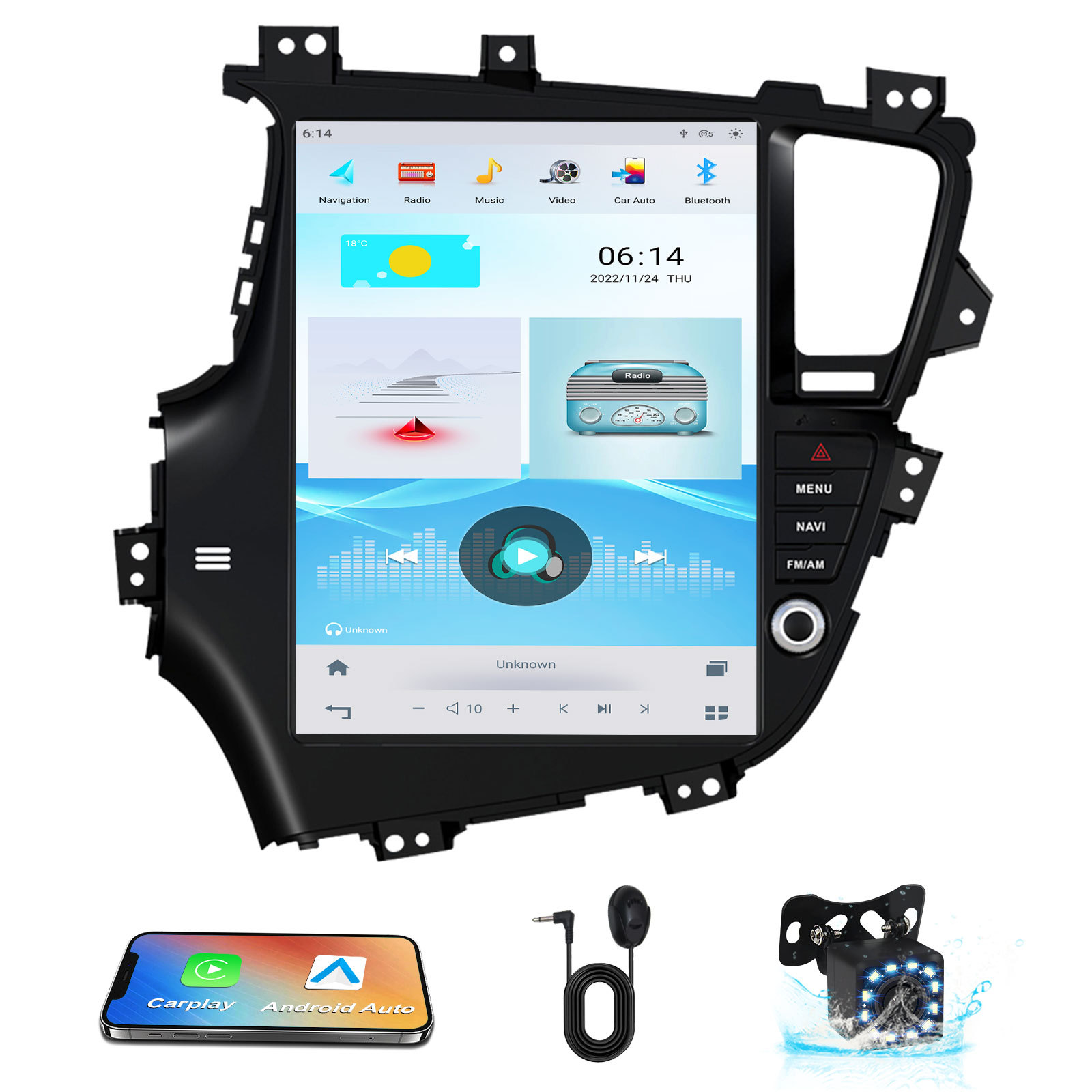 KIA K5 Vertical Screen CarPlay Car Multimedia IPS GPS Android Navigation