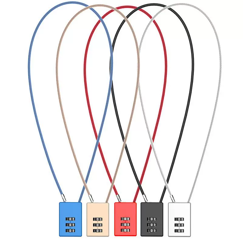 HSS升级金属锁头不易断钢丝绳密码锁背包拉杆箱笔袋密码挂锁02U