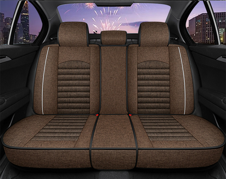 Flax Car Seat Cover, Universal, Full Coverage, Single Seat
