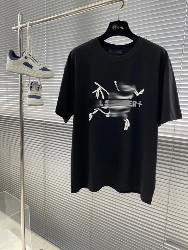 高級バードファミリー夏用格子柄プリント純綿半袖カップルラウンドネックトレンドブランドカジュアルTシャツファッショントップス|undefined