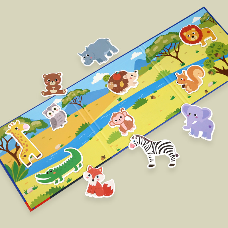 Libro plegable magnético avanzado libro de rompecabezas para niños bebé magnetismo educación temprana jardín de infantes niños y niñas juguetes educativos
