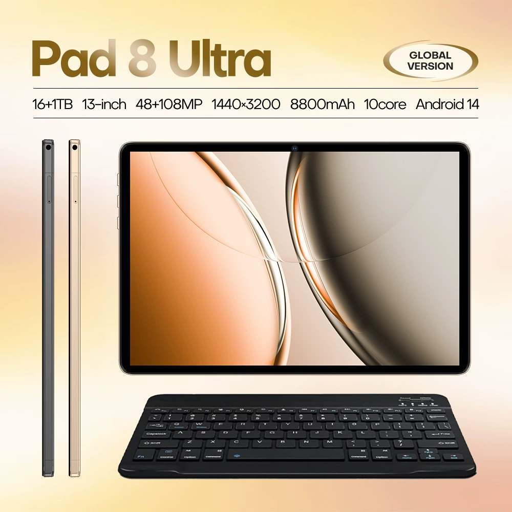 Планшет (Pad8) Pad 8 Ultra — 13 дюймов Incell, глобальный dual‑SIM 4G, восьмиядерный, GPS