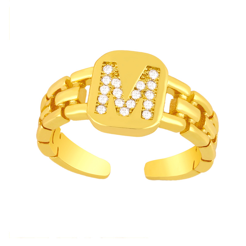 Simple Letter Open Ring display picture 2