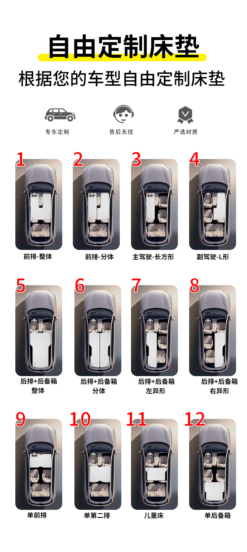 Xiaopeng G7 Car Inflatable Bed Thickeneded Sleeping Pad Travel Mattress Car Sleeping Artifact Car Outdoor Inflatable Pad